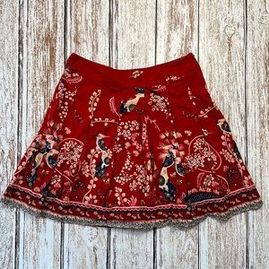 🦚 FOREVER 21 peacock skirt.